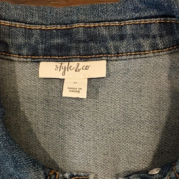 NWT Denim Vest Size Medium Grudge Indie - Picture 2 of 6